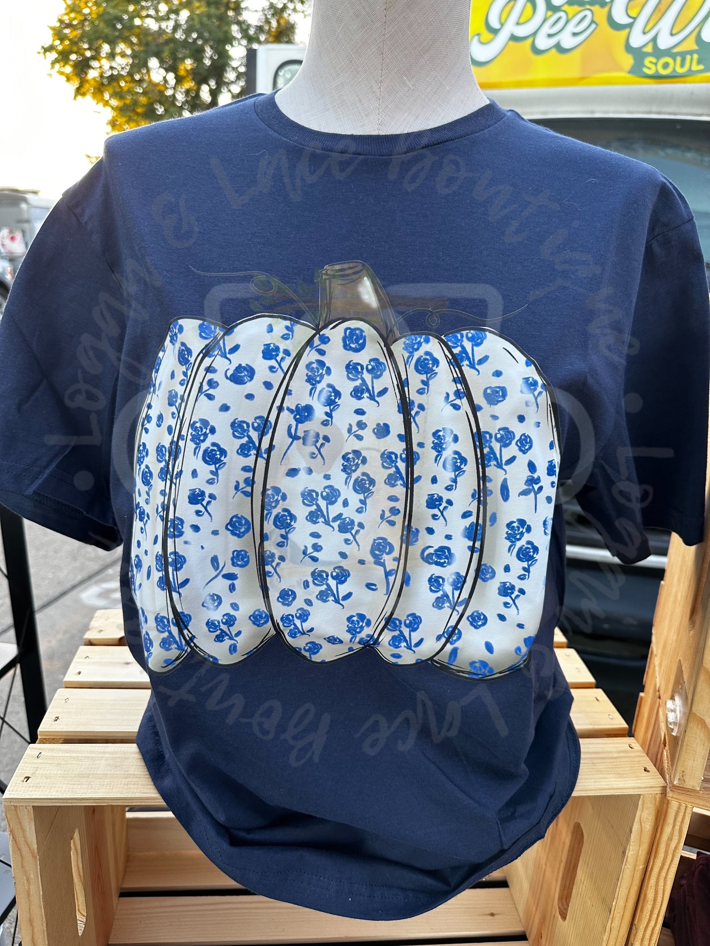 RTS- Floral Pumpkin Tee