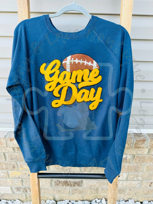 Game Day Chenille Patch Crewneck