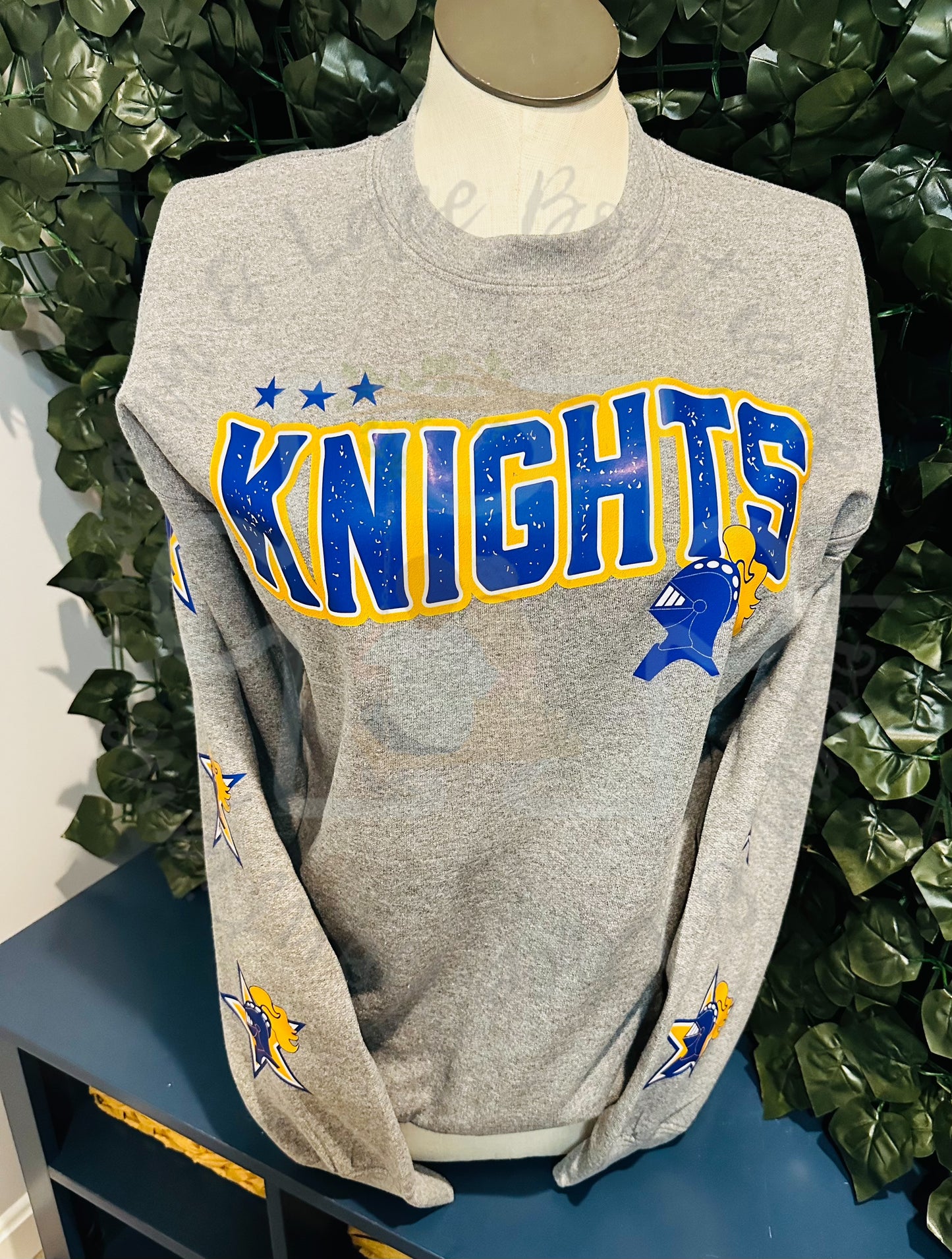 LLB Exclusive Knights Distressed Logo Crewneck