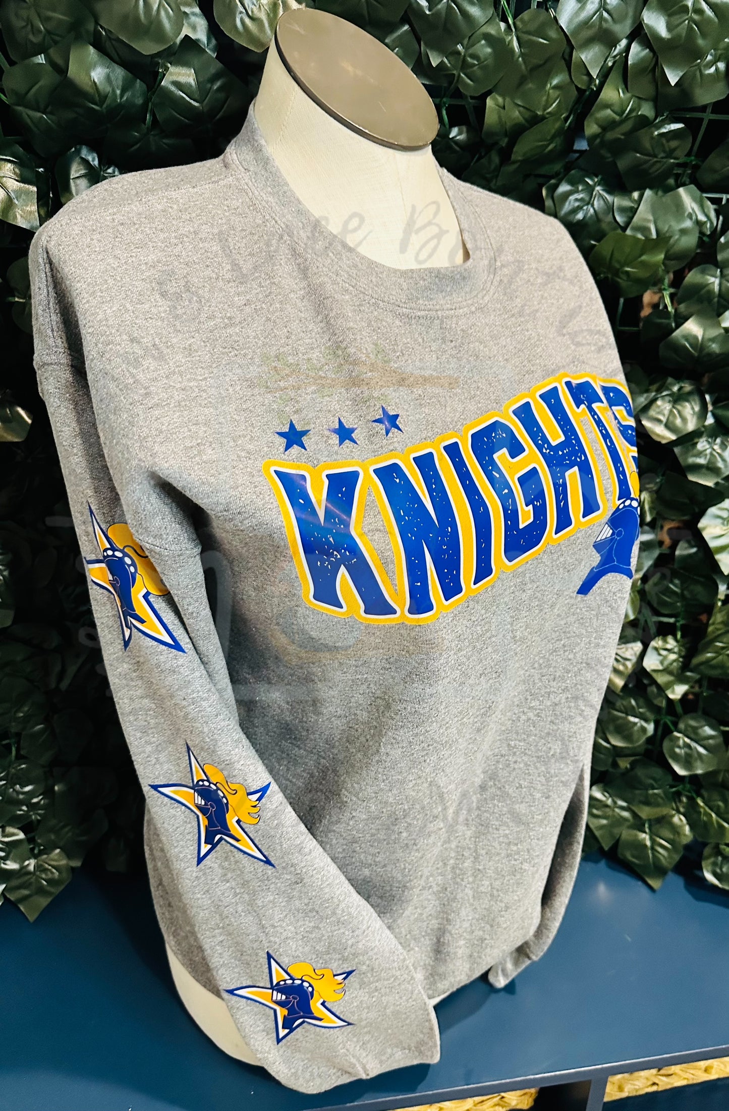 LLB Exclusive Knights Distressed Logo Crewneck