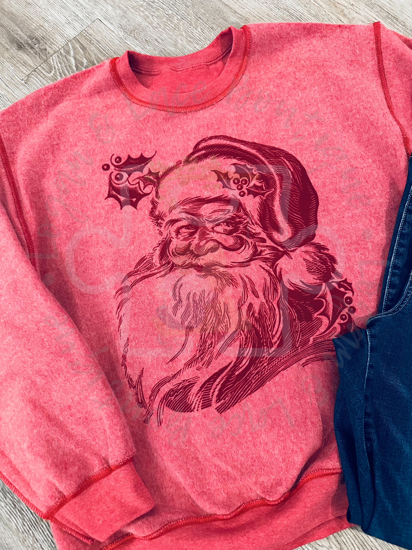 Inside-Out Farmhouse Santa Crewneck Sweatshirt