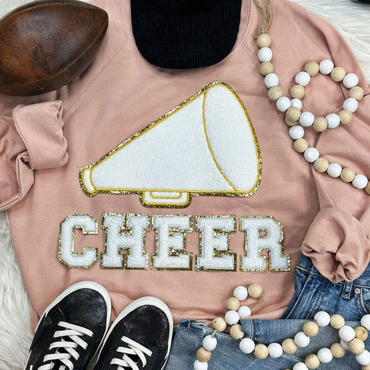 Cheer Chenille Patch Crewneck