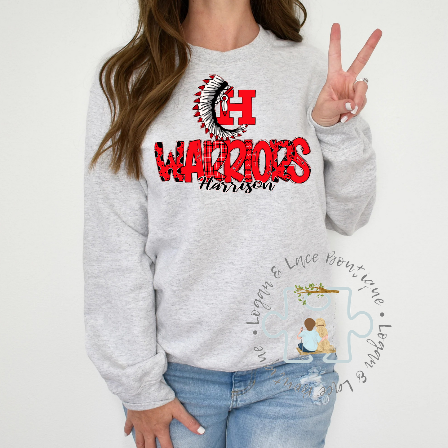 L&LB EXCLUSIVE DOODLE Harrison Warriors Tee or Crewneck