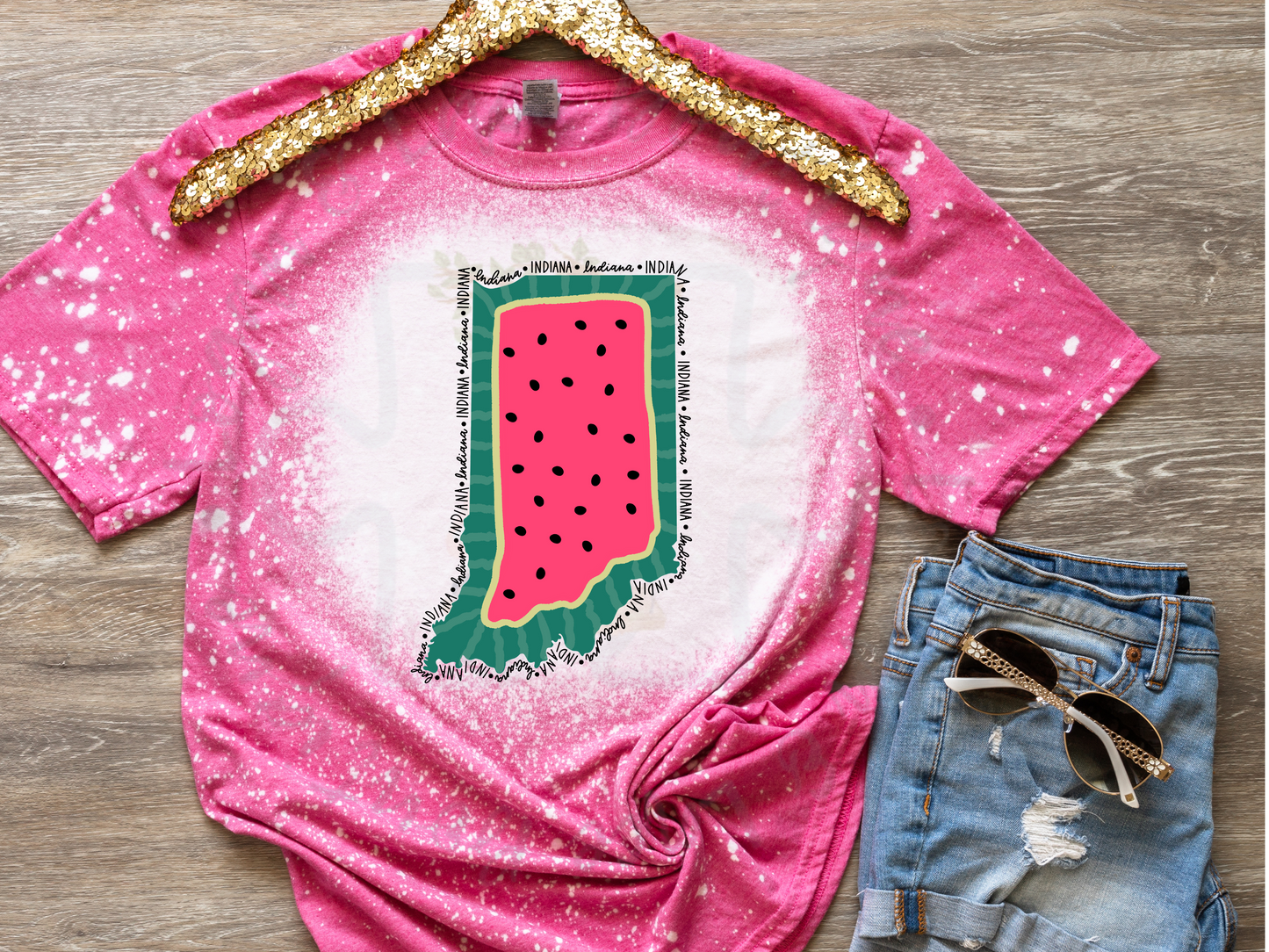 State Watermelon Bleached Tee