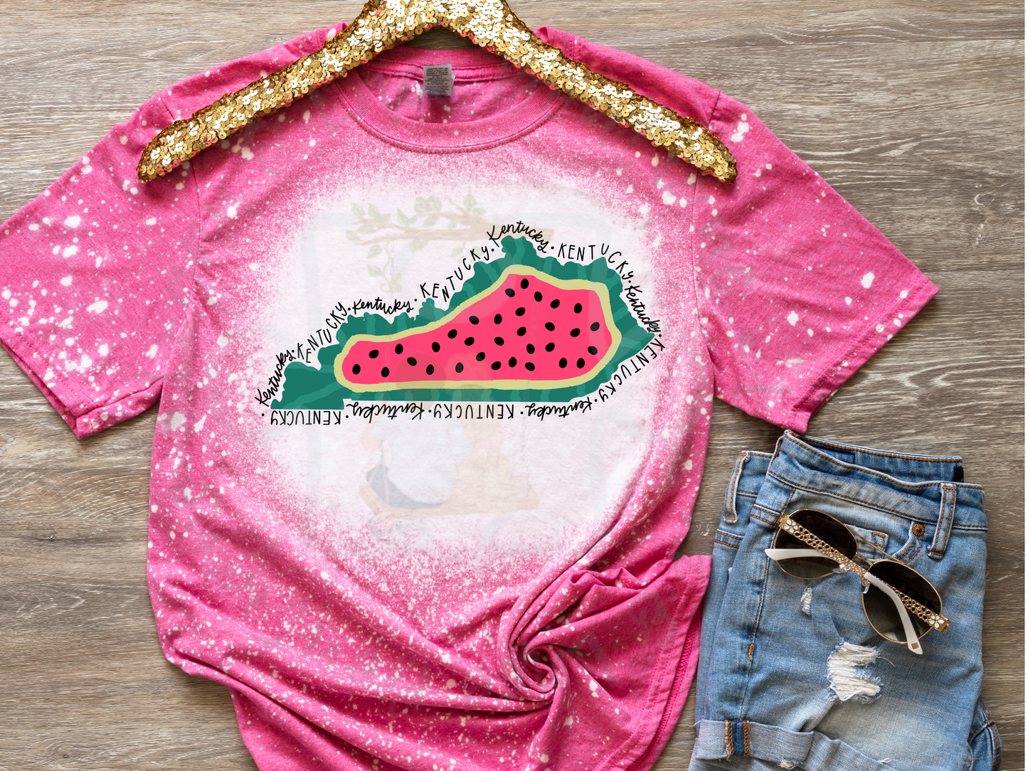 State Watermelon Bleached Tee