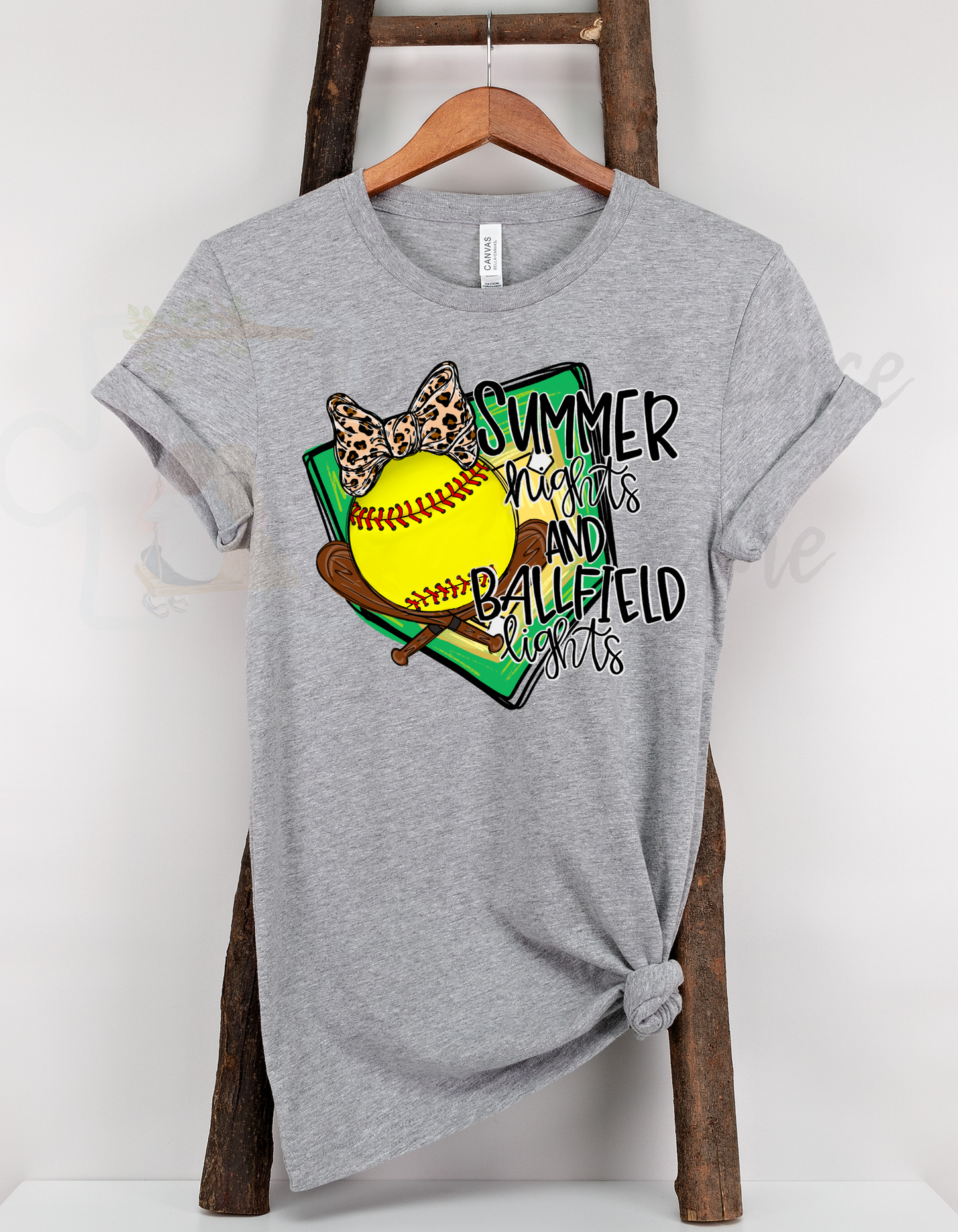 Summer Lights and Ballfield Nights Tee or Crewneck